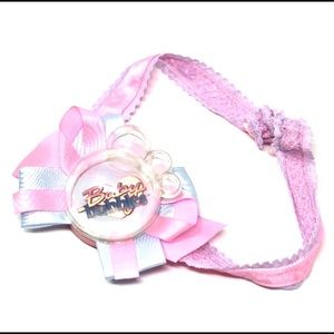 VINTAGE BABY BUBBLES REPLACEMENT HEADBAND PINK BLUE 16”